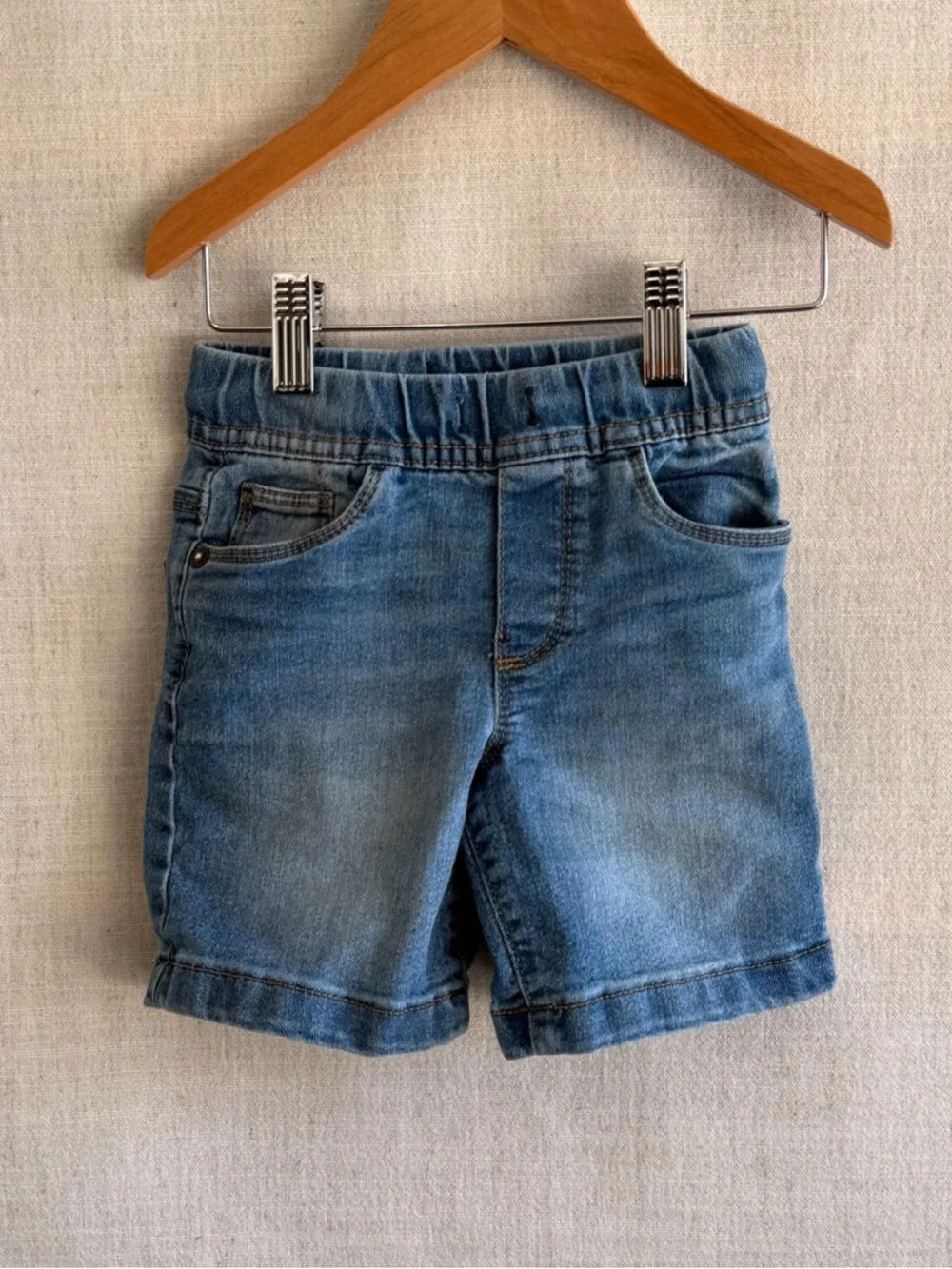 OshKosh B'gosh Classic Blue Denim Pull-On Shorts 3T